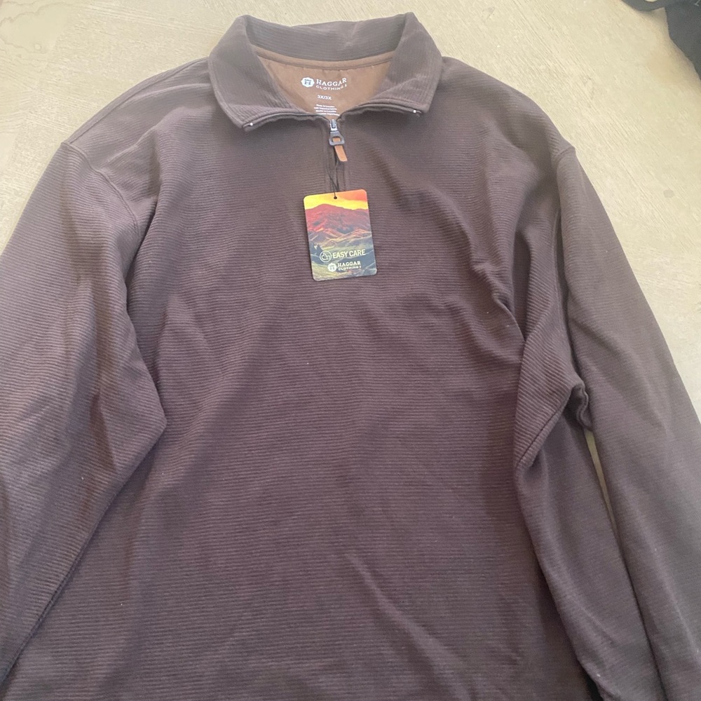 Haggar 3x/3xBrown long sleeve shirt/jacket